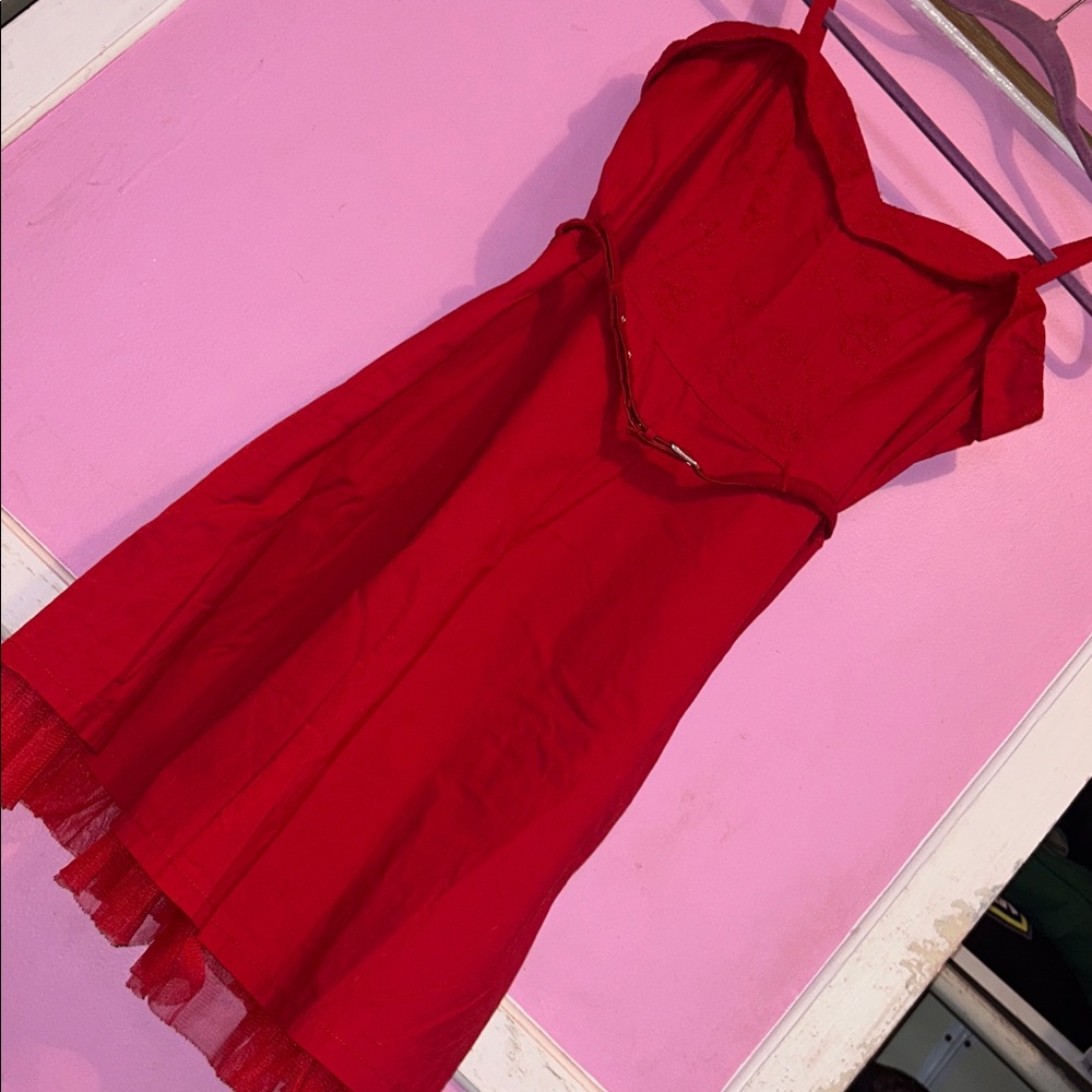 Red Vintage Swing Dress
